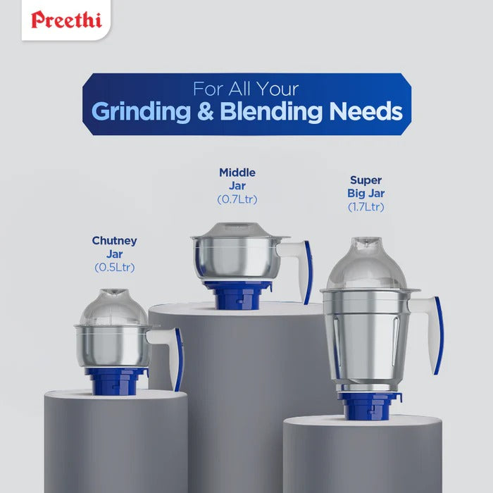 Preethi Blue Leaf Gold (Mixer Grinder with Flexible ) 750W