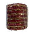 Indian Glass Bangles (Red & Golden) Size 2.4" Design#4