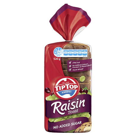 Tip Top Raisin Toast Bread 500g