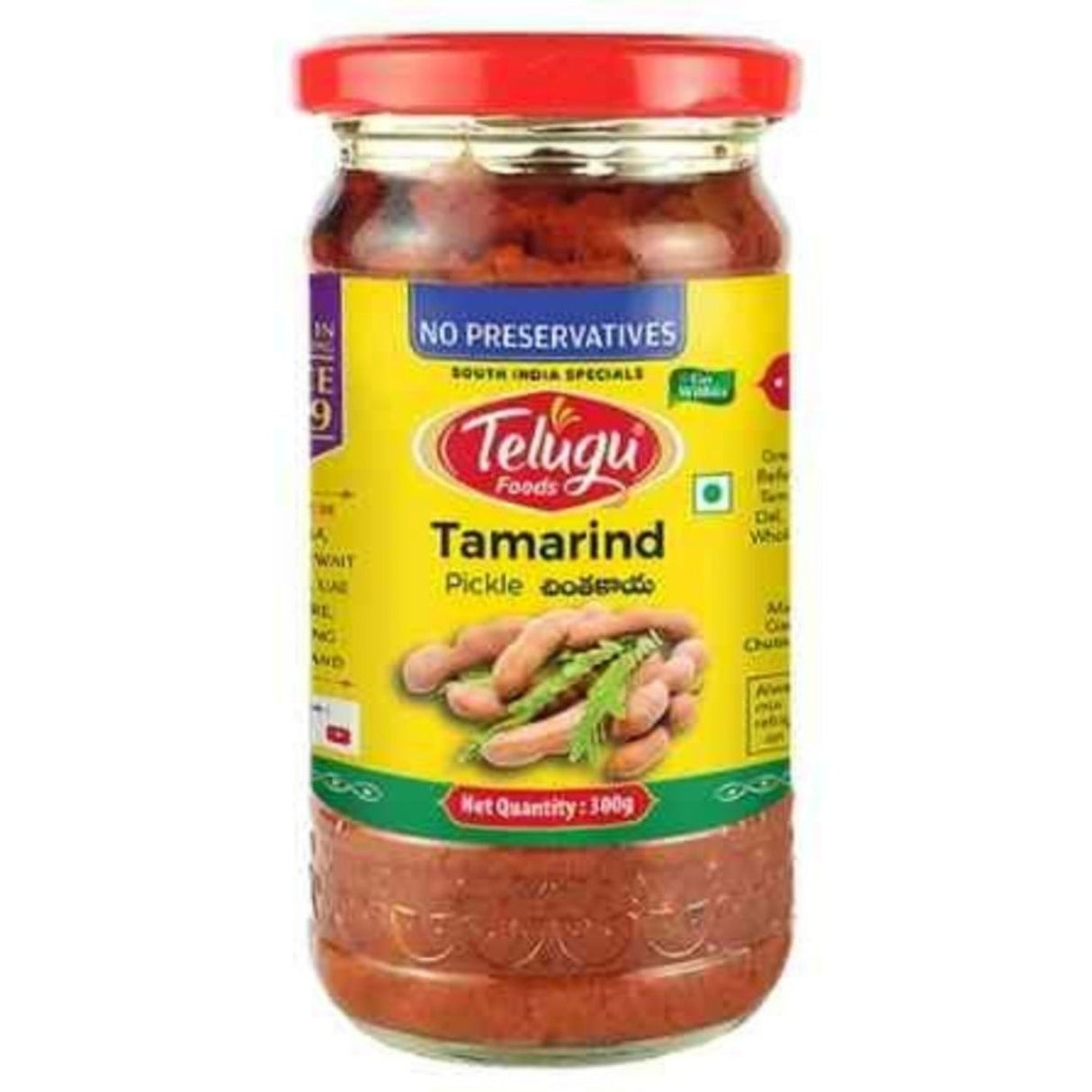 Telugu Foods Tamarind Pickle (With Garlic) 300g