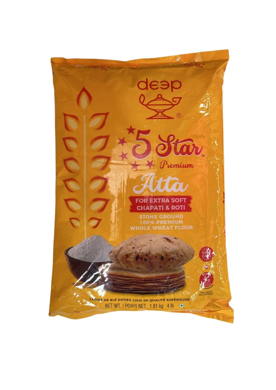 Deep 5 Star Premium Atta (Whole Wheat Flour) 9.07kg
