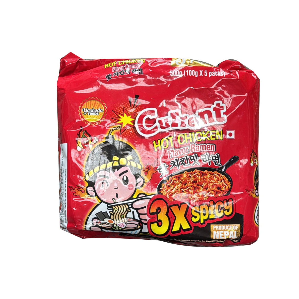 Current Noodles 3x Spicy Hot Chicken Flavor Ramen 500g