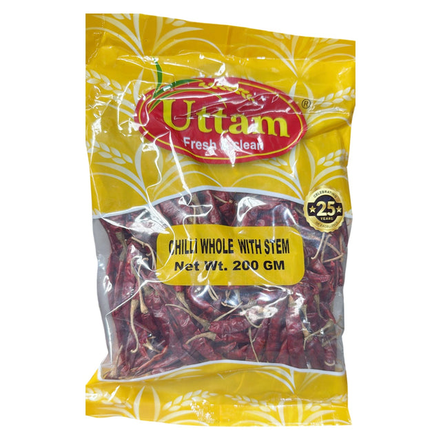 Uttam Dry Chilly Whole With Stem 200g