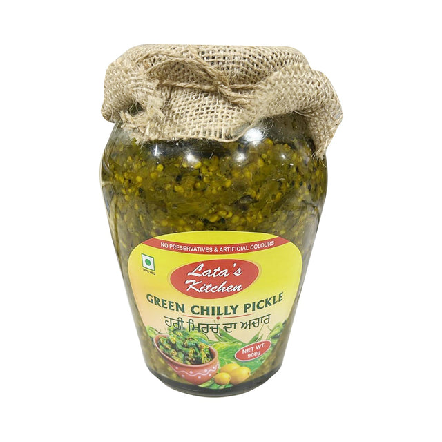 Lata Kitchen Green Chilli Pickle 908g