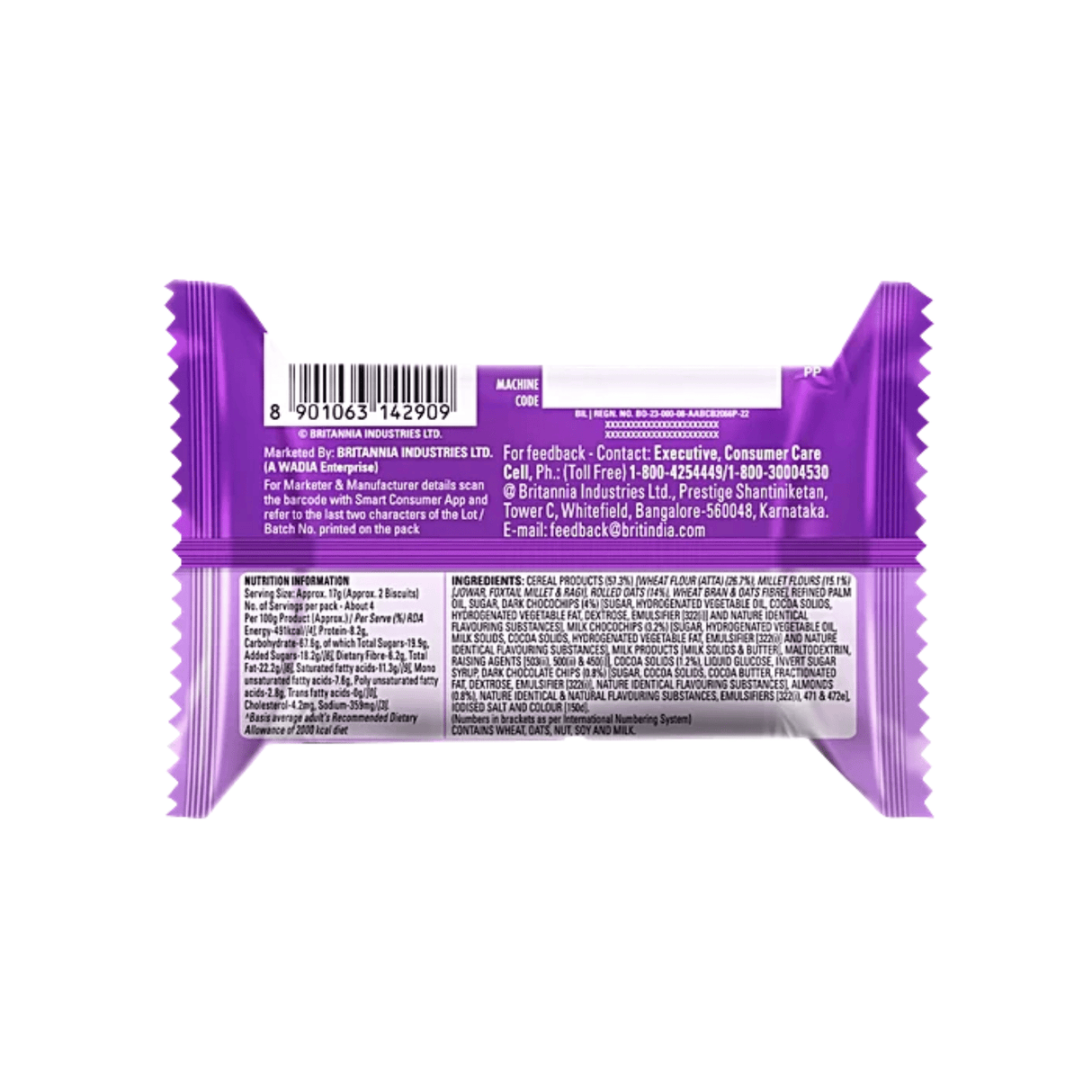 Britannia NutriChoice Oats Almond & Milk Biscuits 75g