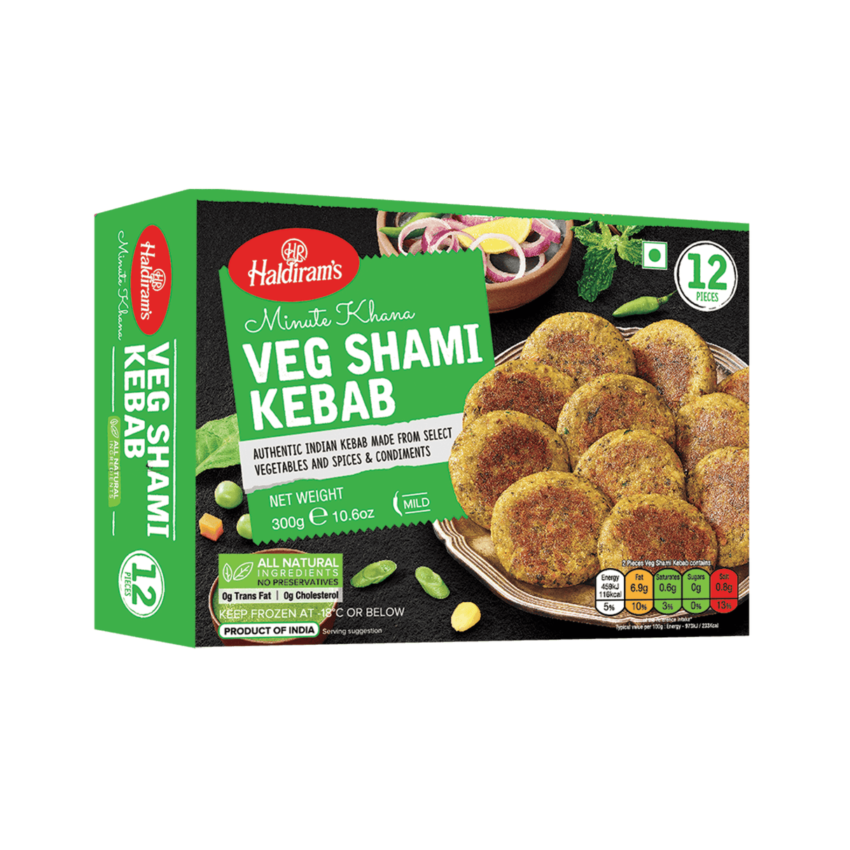 Haldiram's Veg Shami Kebab 12pcs