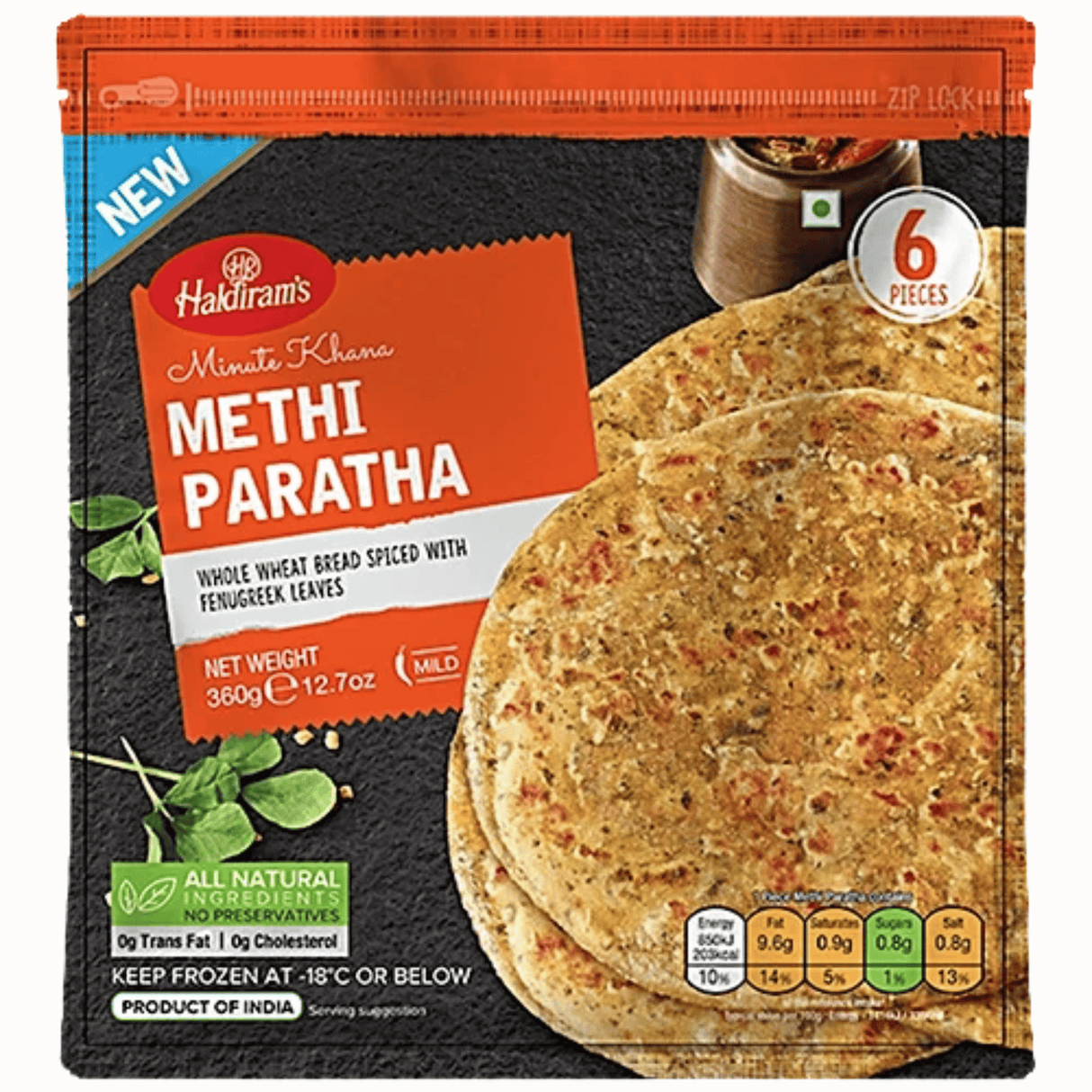 Haldiram's Methi Paratha 6pcs