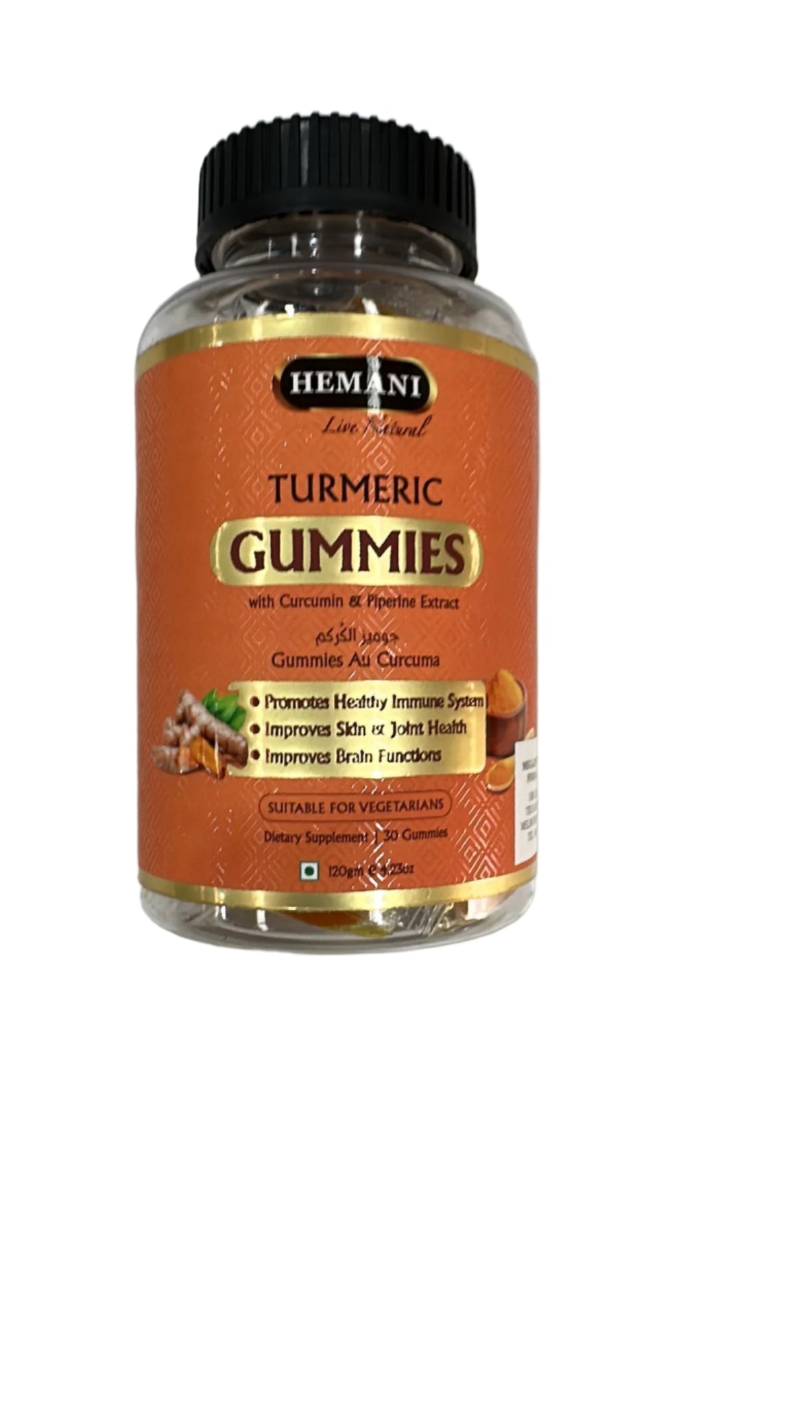 Gummies Turmeric (With Curcumin & Piperine Extract) 120g- Hemani