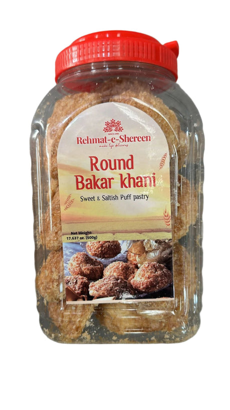 Rehmat-e-Shereen Round Bakar Khani (Sweet & Saltish Puff Pastry) 500g