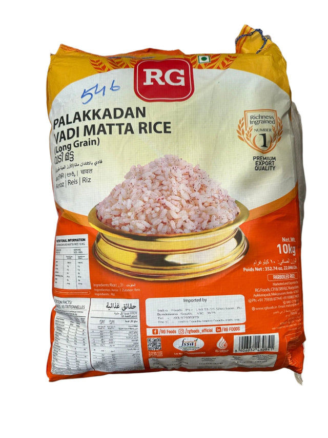 RG Palakkadan Vadi Matta Rice 10kg