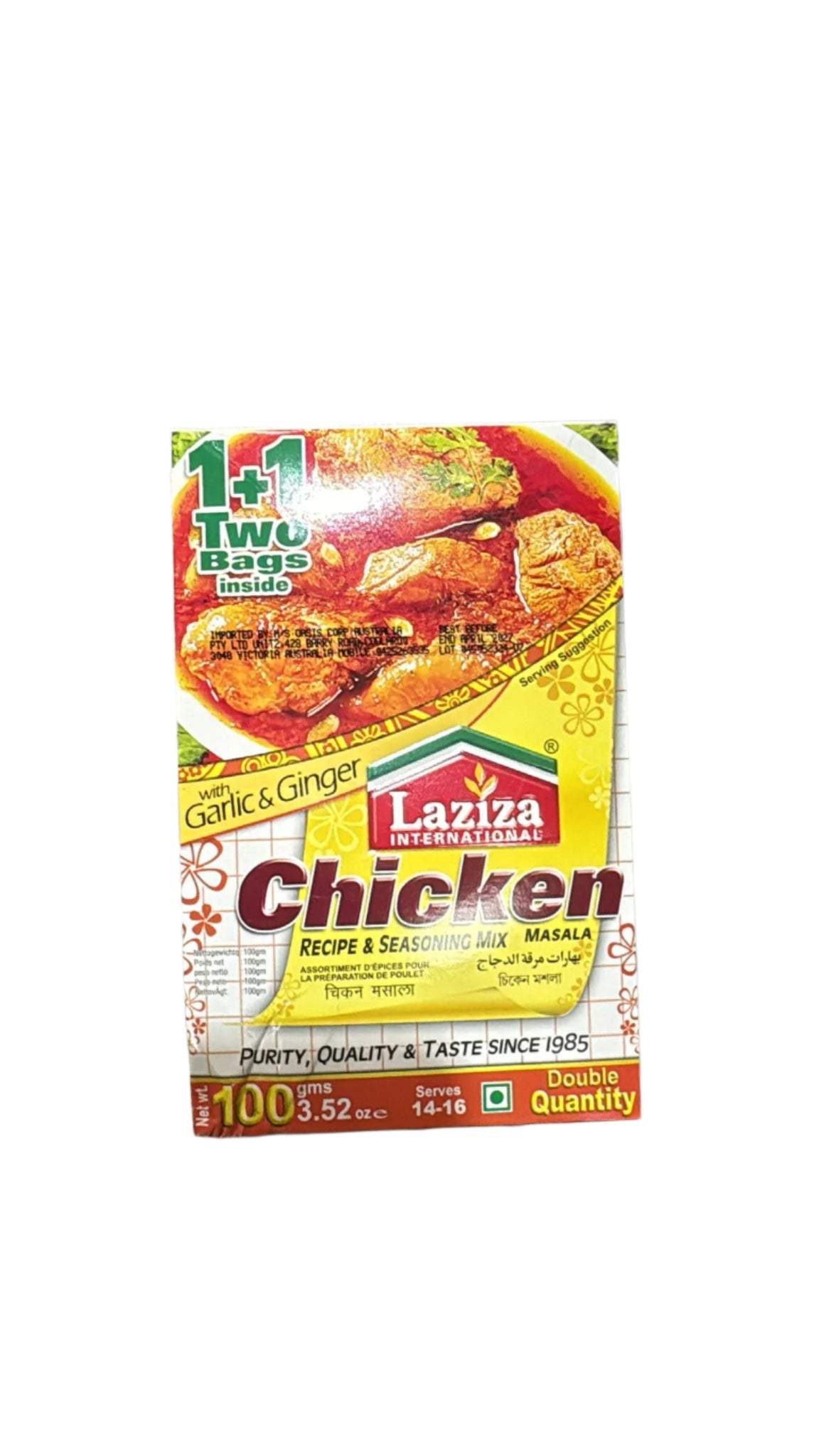 Laziza Chicken With Garlic & Ginger Masala 100g