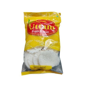 Plain Sago Papad (White) 200g- Uttam