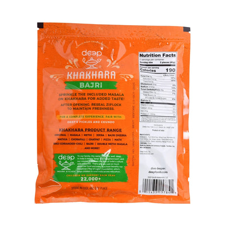 Deep Bajri Khakhara 200g - back