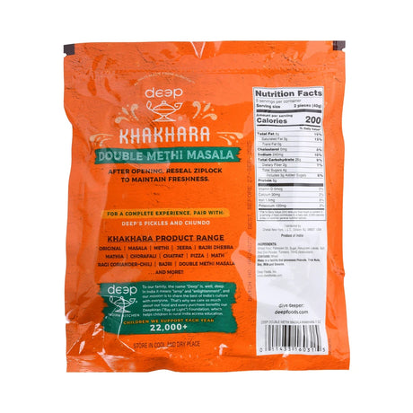 Deep Double Methi Masala Khakhara 200g - back