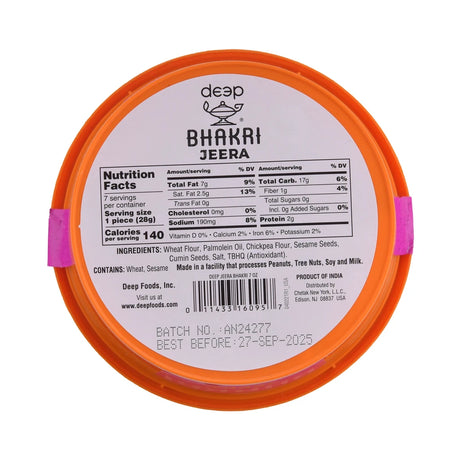 Deep Jeera Bhakri 200g - back