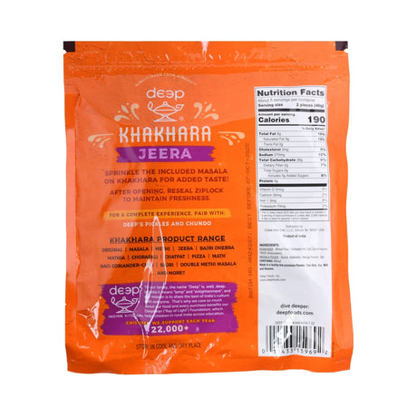 Deep Jeera Khakhara 200g - back