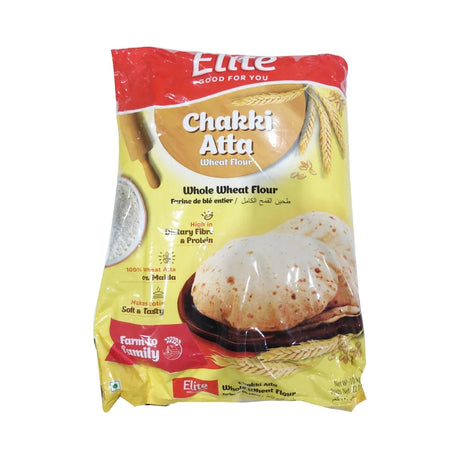 Elite Chakki Atta Whole Wheat Flour 10kg - front