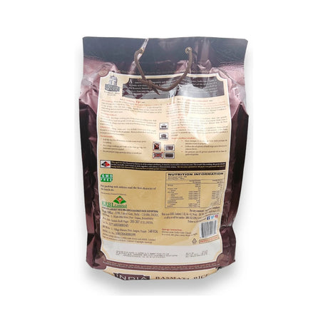 India Gate Basmati Rice Classic 10Kg - back