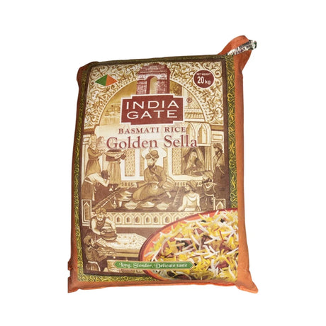 India Gate Golden Sella Basmati Rice 20kg - front