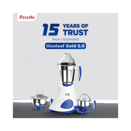 Preethi Blue Leaf Gold (Mixer Grinder with Flexible ) 750W - image 2
